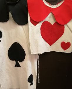 Kids Costumes to Hire - Card Bibs - Red